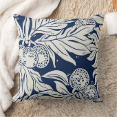 ハワイアンインジゴのトロピカルブレッドフルーツル クッション (ブランケット)