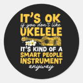 ハワイアンウクレレもしウケ嫌いな ラウンドシール (正面)