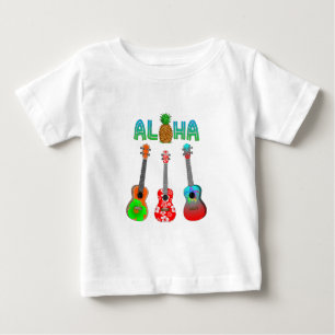 ハワイアンウクレレアロハハワイ ベビーTシャツ