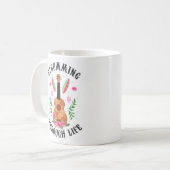 ハワイアンウクレールウケストリングスルー・ライフ コーヒーマグカップ (正面左)