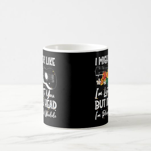 ハワイアンウケ私の頭遊のウクレレ コーヒーマグカップ (中央)