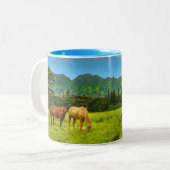 ハワイアンウマ、ホクレピーク、カウアイ、ハワイ ツートーンマグカップ (正面左)