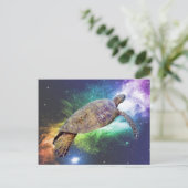 ハワイアンウミガメプリント ポストカード (スタンド正面)