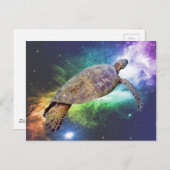 ハワイアンウミガメプリント ポストカード (正面/裏面)