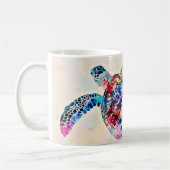 ハワイアンウミガメ水彩 コーヒーマグカップ (左)