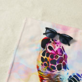 ハワイアンウミガメ水彩 ビーチタオル (インサイチュ)