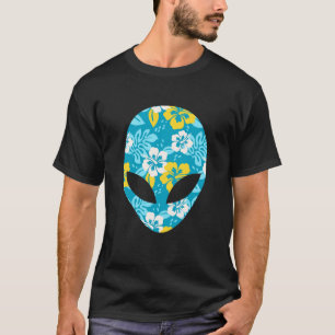 ハワイアンエイリアンヘッド – おもしろいエイリアン Tシャツ