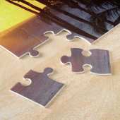 ハワイアンエキゾチックビーチパームツリーズサンセット ジグソーパズル (側面)