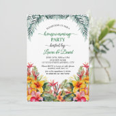 ハワイアンエキゾチックフローラ引っ越し祝いパーティーパーティー 招待状 (スタンド正面)