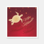 ハワイアンエレガントクリスマス スタンダードカクテルナプキン (正面)