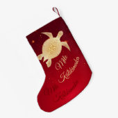 ハワイアンエレガントクリスマス スモールクリスマスストッキング (裏面 (吊り時))