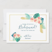 ハワイアンエレガントハイビスカスビーマイブリーズメイドカード 招待状 (正面)