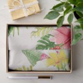 ハワイアンエレガント熱帯フローラ水彩 薄葉紙 (ギフト)