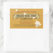 ハワイアンオーガニックハニー製品長方形シール 長方形シール (バッグ)