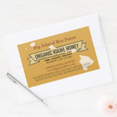 ハワイアンオーガニックハニー製品長方形シール 長方形シール (封筒)