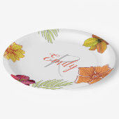 ハワイアンカスタムアロハフローラ ペーパープレート (アングル)