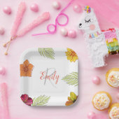 ハワイアンカスタムアロハフローラ ペーパープレート (パーティー)