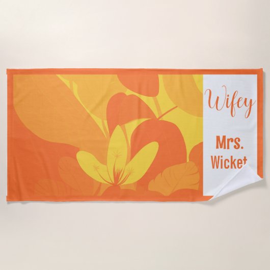 ハワイアンカスタムビーチタオル ビーチタオル (正面)