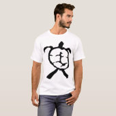 ハワイアンカメ – 黒 Tシャツ (正面フル)