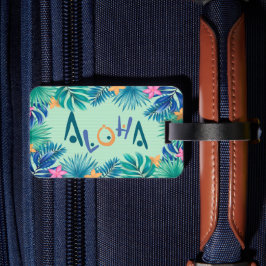 ハワイアンカラフルアロハグリーティング ラゲッジタグ