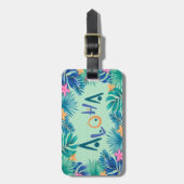 ハワイアンカラフルアロハグリーティング ラゲッジタグ (正面縦)