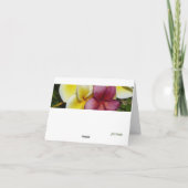 ハワイアンカラフルプルミアス折り畳みグリーティングカード カード (裏面)