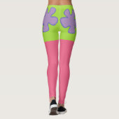 ハワイアンカラフル2トーンのパンツ レギンス (裏面)