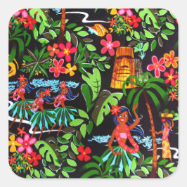 ハワイアンガールズシール スクエアシール