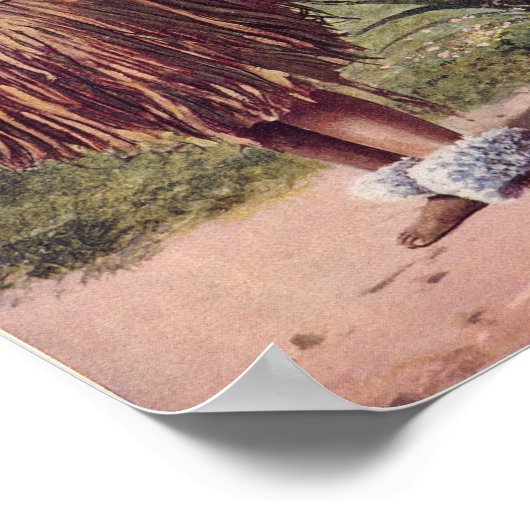 ハワイアンガール（1900年頃） ポスター (角)