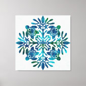 ハワイアンキルトホンウ（ウミガメ） キャンバスプリント (正面)