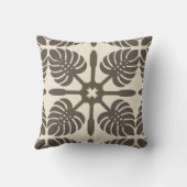 ハワイアンキルト枕-モンステラ クッション (裏面)