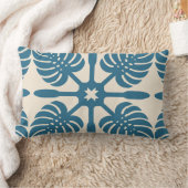 ハワイアンキルト枕 – モンステラ ランバークッション (ブランケット)