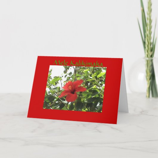 ハワイアンクリスマスカード シーズンカード (正面)