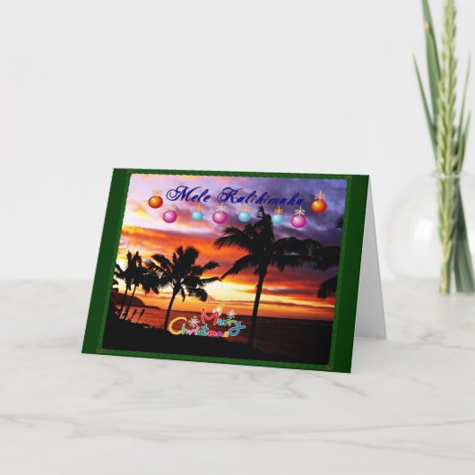 ハワイアンクリスマスカード シーズンカード (正面)