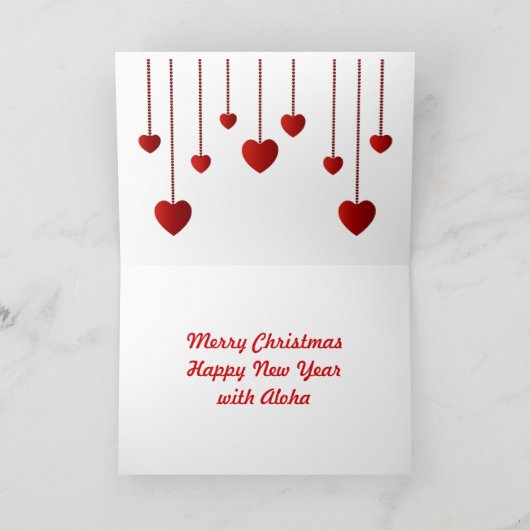 ハワイアンクリスマスグリーティングカード シーズンカード (内部)