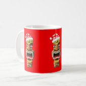 ハワイアンクリスマスサンタティキ コーヒーマグカップ (正面左)