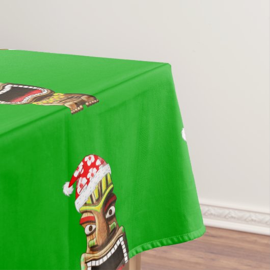 ハワイアンクリスマスサンタティキ テーブルクロス (インサイチュ)