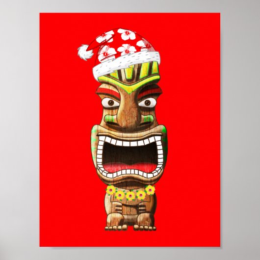 ハワイアンクリスマスサンタティキ ポスター (正面)