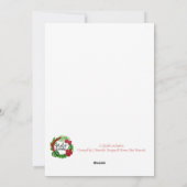 ハワイアンクリスマスツリーのグリーティングカード シーズンカード (裏面)