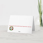 ハワイアンクリスマスツリーのグリーティングカード シーズンカード (裏面)