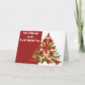 ハワイアンクリスマスツリーのグリーティングカード シーズンカード (正面)