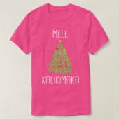 ハワイアンクリスマスツリーメレカリキマカハワイトロ Tシャツ (デザイン正面)
