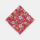 ハワイアンクリスマスハイビスカスアンドパームツリーナプキン スタンダードランチョンナプキン (角)