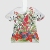 ハワイアンクリスマスフラワーズアロハシャツオーナメント オーナメント (裏面)
