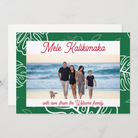 ハワイアンクリスマスメレカリキマカカスタマイズ シーズンカード (正面/裏面)