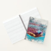 ハワイアングリーンシータートルウォーター絵画カラー ノートブック (内部)