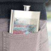 ハワイアングリーンシータートルウォーター絵画カラー フラスク (インサイチュ)