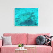 ハワイアングリーンシータートルキャンバスプリント キャンバスプリント (インサイチュ (リビング))