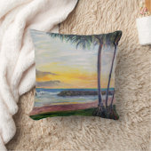 ハワイアンコオリナビーチラグーン2ハラツリー クッション (ブランケット)