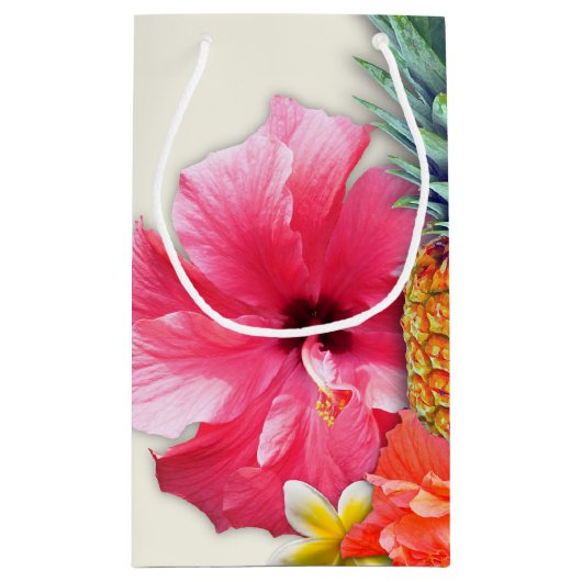 ハワイアンコレクションパイナップルフラワーカスタムズ スモールペーパーバッグ (裏面)